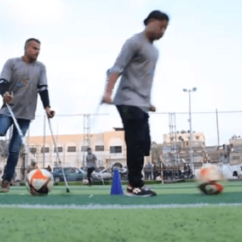 footballeur paca L'UJFP PACA a envoyé un message de bienvenue à l'équipe des footballeurs amputés de Gaza qui sera lu lors des matchs de Martigues et Gardanne
