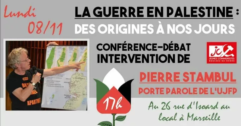 Enregistrement audio de la conférence-débat de Pierre Stambul sur "La guerre en Palestine des origines à nos jours"