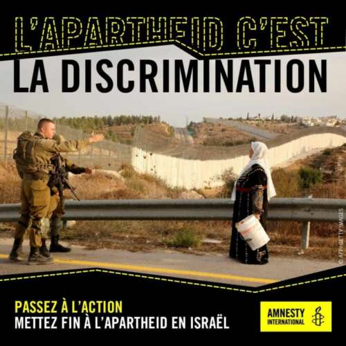 actionBNC [Communiqué du BNC] Amnesty International condamne l’apartheid israélien, cruel système de domination