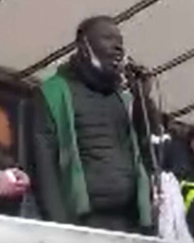 sydicaliste Intervention de Dembele Aboubacar au début de la manifestation syndicale du 27 janvier
