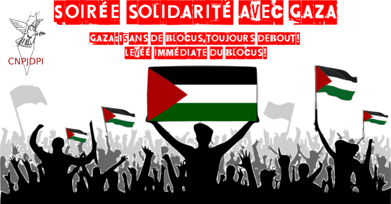 À Paris (11ème), soirée de solidarité avec Gaza. 20 juin 2022