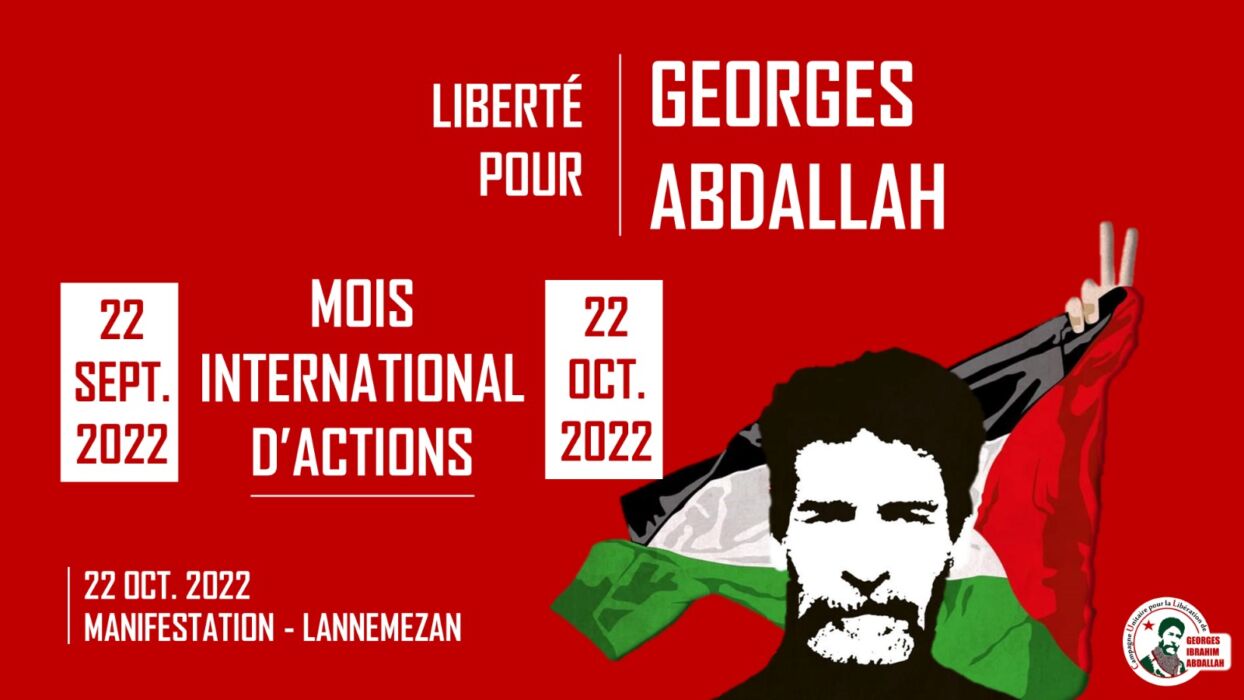 Libérez Georges Abdallah dans les prisons françaises depuis 38 ans : une ignominie