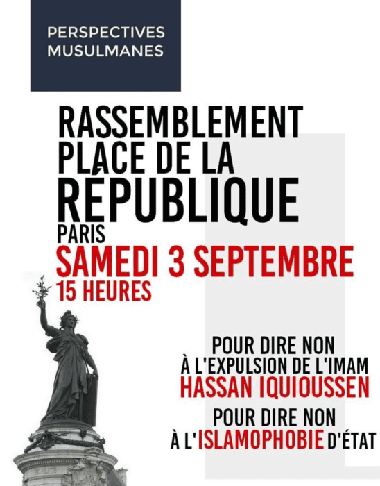 À Paris, rassemblement pour dire non à l'expulsion de l'iman Hassan Iquioussen et à l'islamophobie d'État