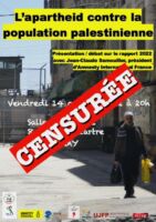 Censure de l’apartheid israélien au Chesnay, dans les Yvelines