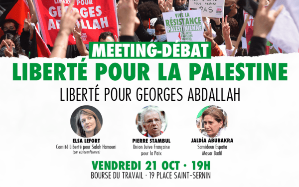 Meeting-debat — liberté pour la Palestine — 21 octobre 2024