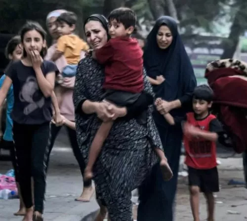 gazanakba - déplacement des populations - mères et enfants