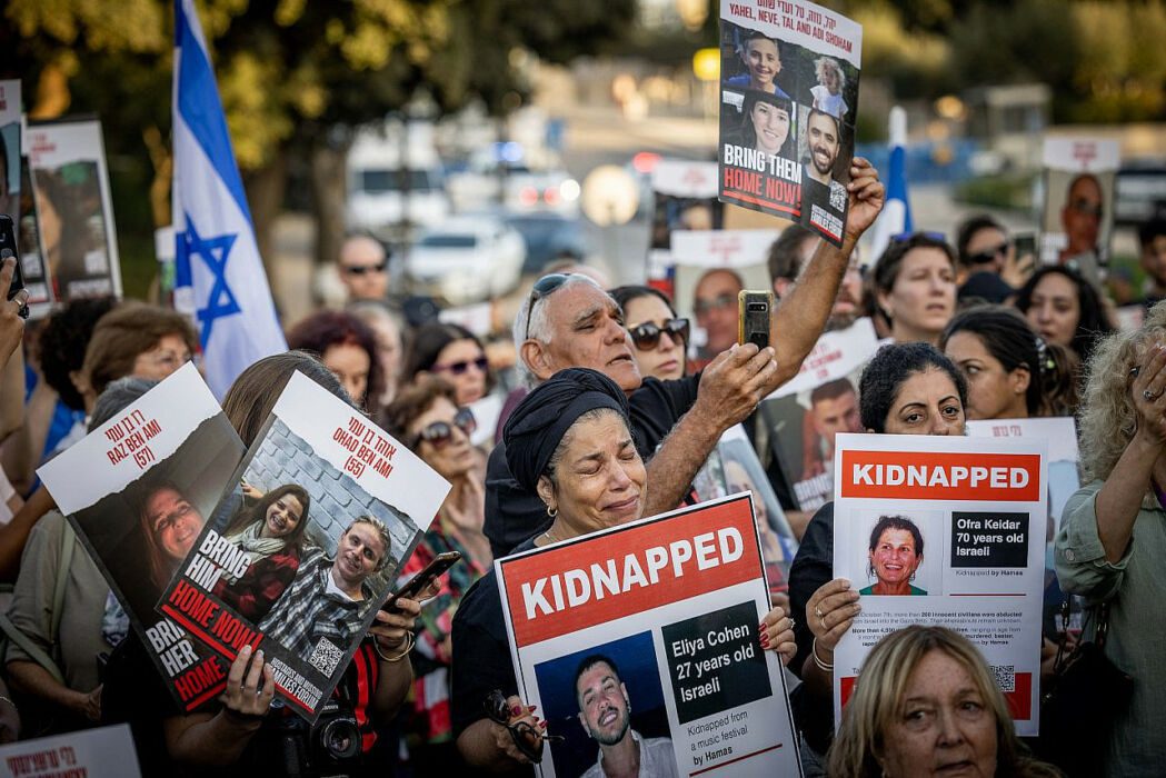 Apres le 7 octobre 2023 - manifestation des familles d'otages israéliens