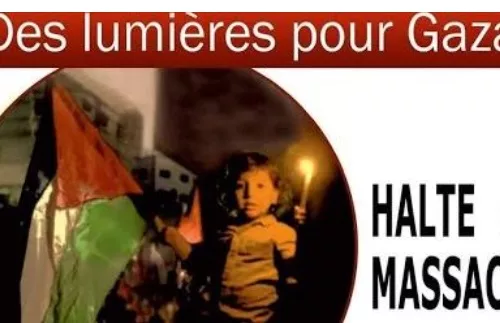 LumieresGaza Vidéo du rassemblement du 20 décembre à Noisy-le-Grand : "Des lumières pour Gaza"