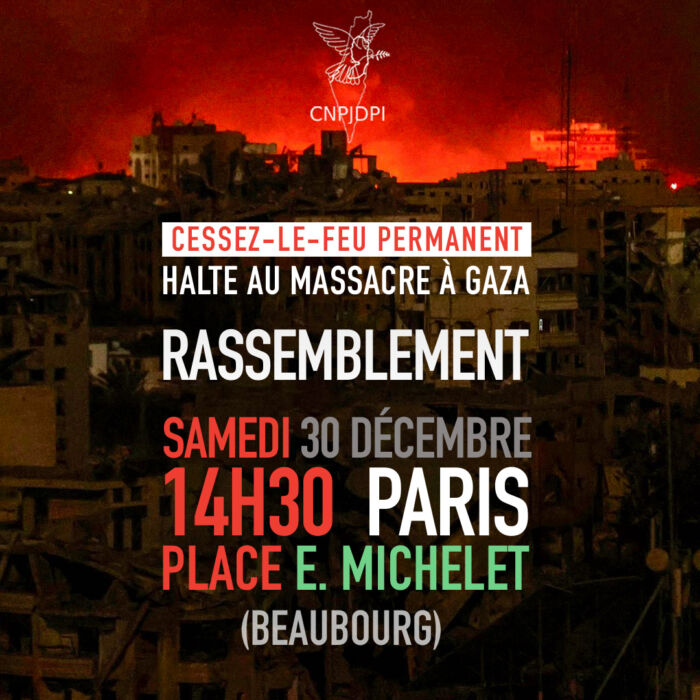 À Paris (4ème), rassemblement pour un cessez-le-feu immédiat