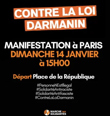 Contre la loi Darmanin, appel pour le 14 janvier