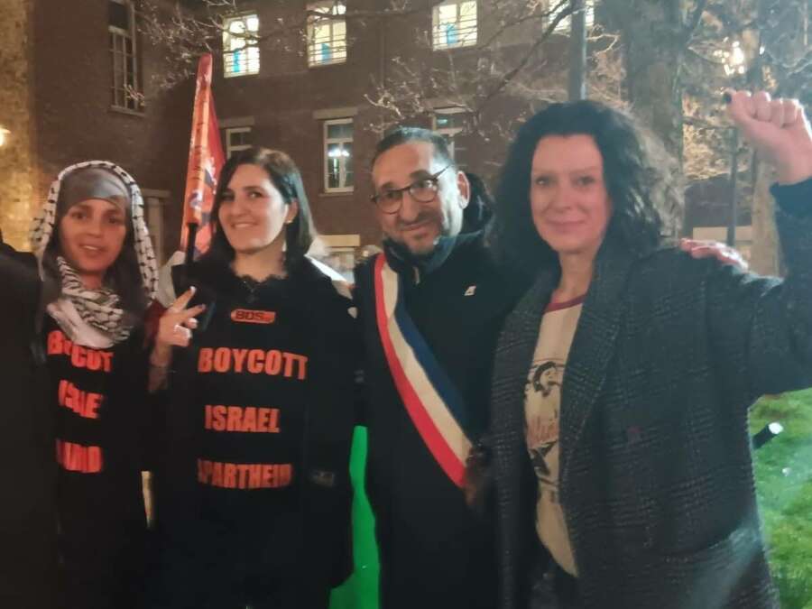 La participation de l'UJFP à la marche aux flambeaux pour Gaza #1