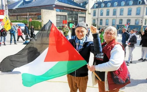 VannesJGSjpg jpg 23e rassemblement pour la Palestine à Vannes : « En tant que juif, je soutiens la Palestine »