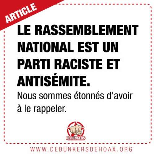 RN Antisemite Adresse aux Juives et Juifs : le RN porte une vision du monde antisémite