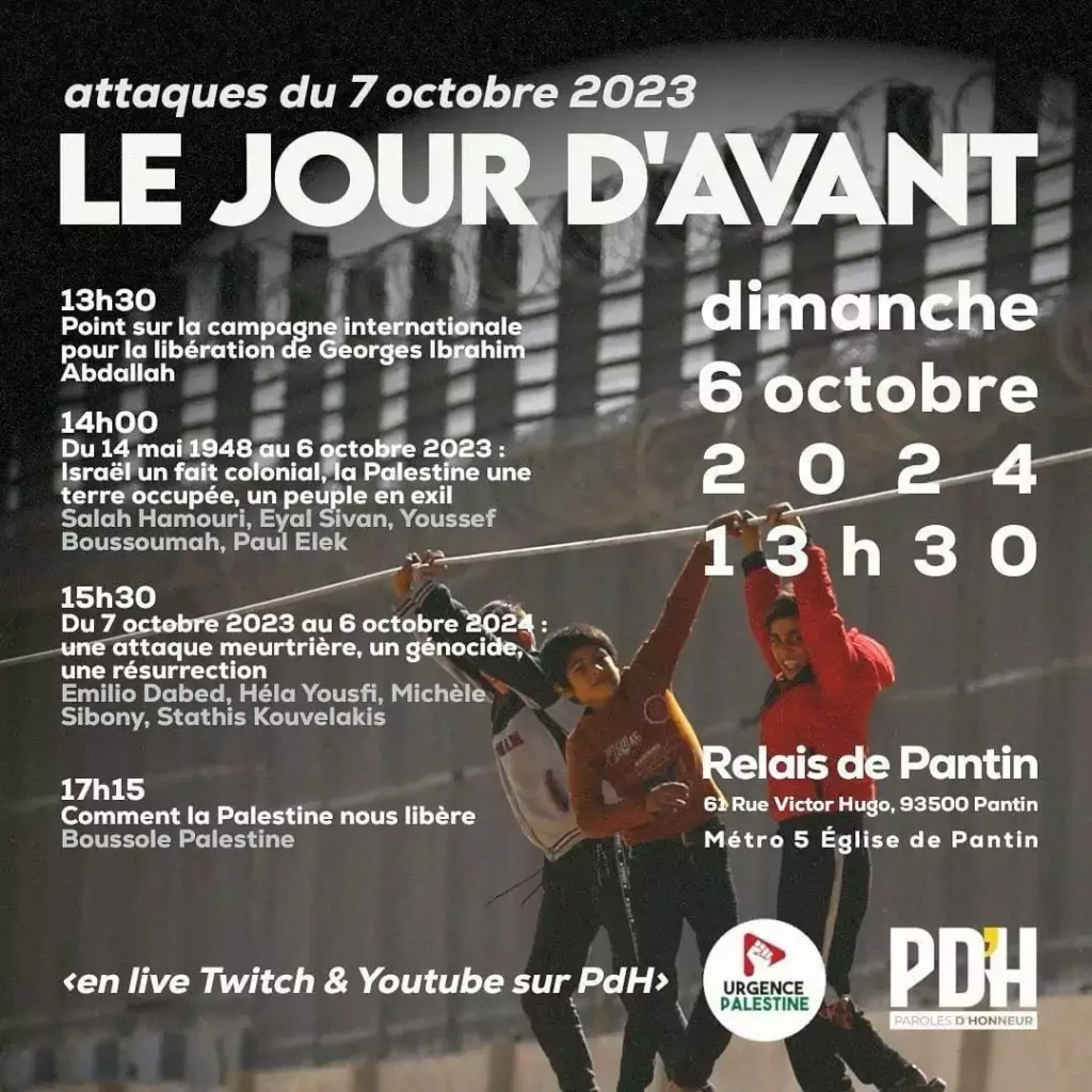 Pantin3 Restitution vidéo de la journée "Attaque du 7 octobre : le jour d'avant"