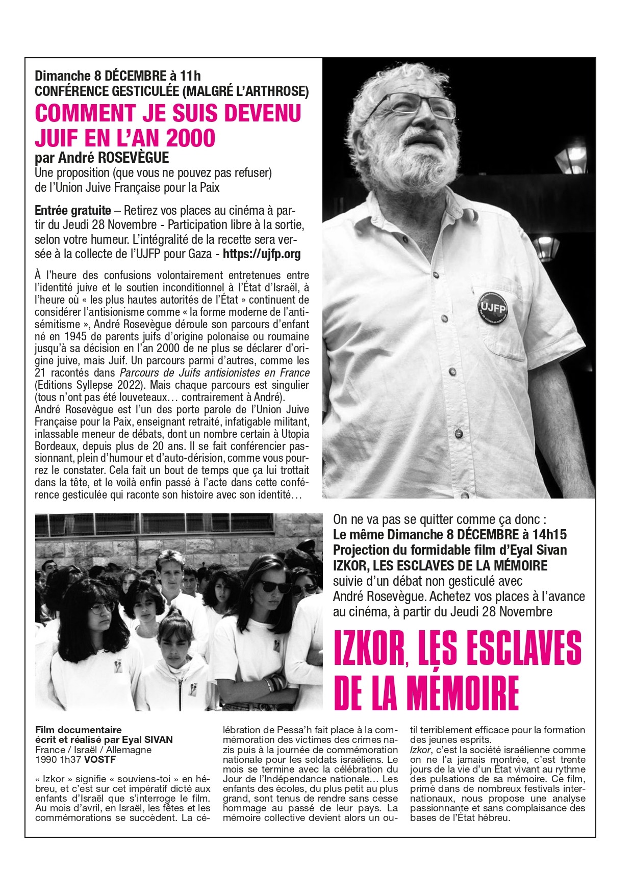 À Bordeaux, conférence gesticulée de André Rosevègue "Comment je suis devenu juif en l'an 2000" 3 ConvGestiAndre page 0001 À Bordeaux, conférence gesticulée de André Rosevègue "Comment je suis devenu juif en l'an 2000"