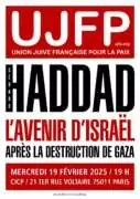 Haddad A5 color Page 1 À Paris (11ème), conférence-débat avec Gérard Haddad : l'avenir d'Israël après la destruction de Gaza