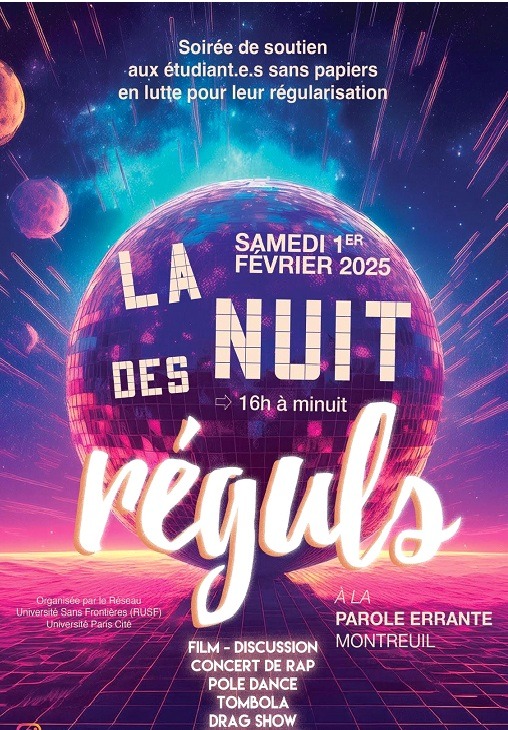 À Montreuil (93), la nuit des réguls - soutien aux étudiant.e.s sans papiers 3 Nuitreguls À Montreuil (93), la nuit des réguls - soutien aux étudiant.e.s sans papiers