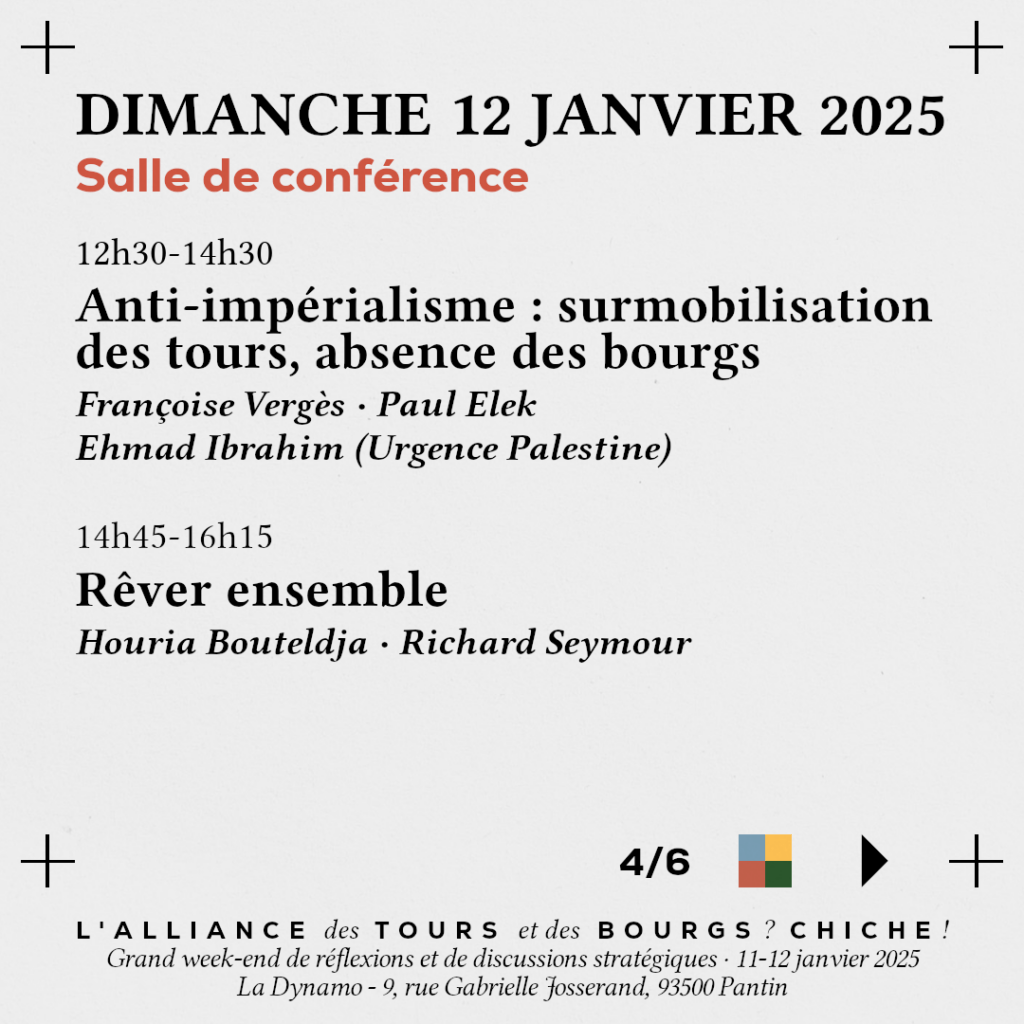 Programme Alliance des bourgs et des tours p4 À Pantin (93), grand week-end de réflexions et de discussions stratégiques
