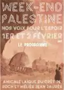 Programme Weekend Palestine 1 À Saint-Etienne (42), Week-end Palestine - Nos voix pour l'espoir