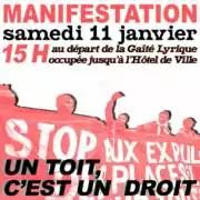 gaite À Paris (3ème), manifestation de solidarité avec les jeunes du Parc de Belleville