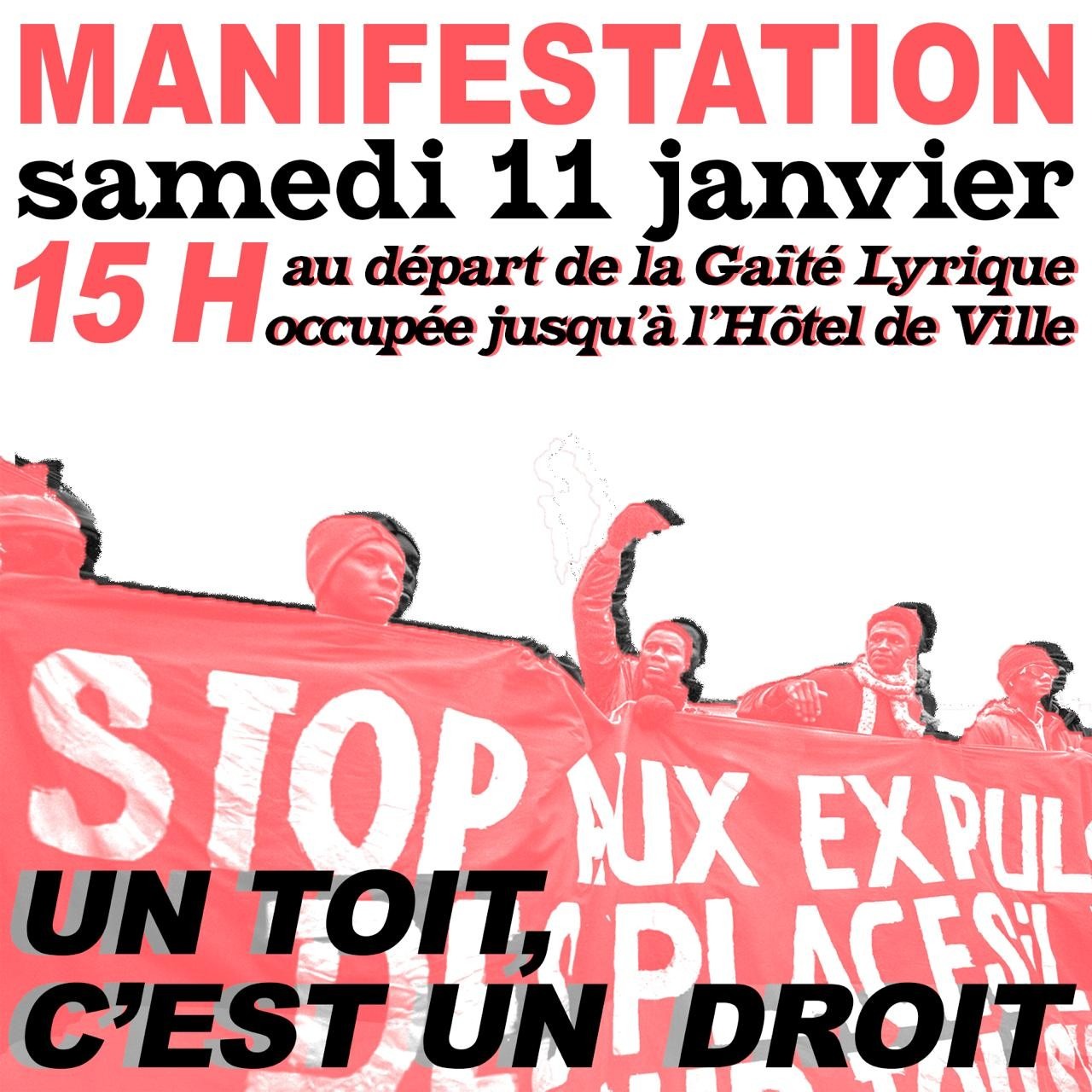 À Paris (3ème), manifestation de solidarité avec les jeunes du Parc de Belleville 3 gaite À Paris (3ème), manifestation de solidarité avec les jeunes du Parc de Belleville