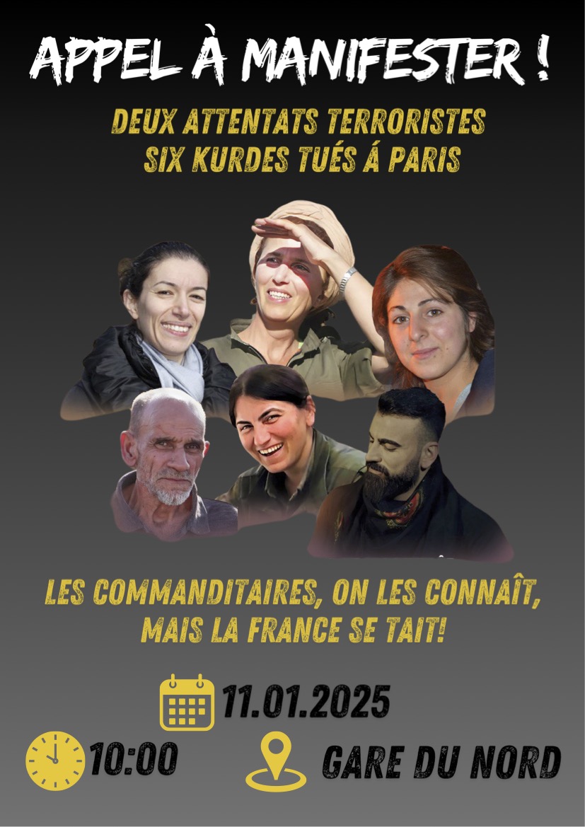 À Paris (10ème), grande marche "Vérité et justice" 4 Une image contenant texte, Visage humain, habits, sourire Description générée automatiquement
