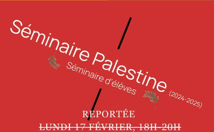 Seminairereporte Communiqué sur la campagne de diffamation et d'intimidation qui vise le séminaire Palestine ENS-PSL