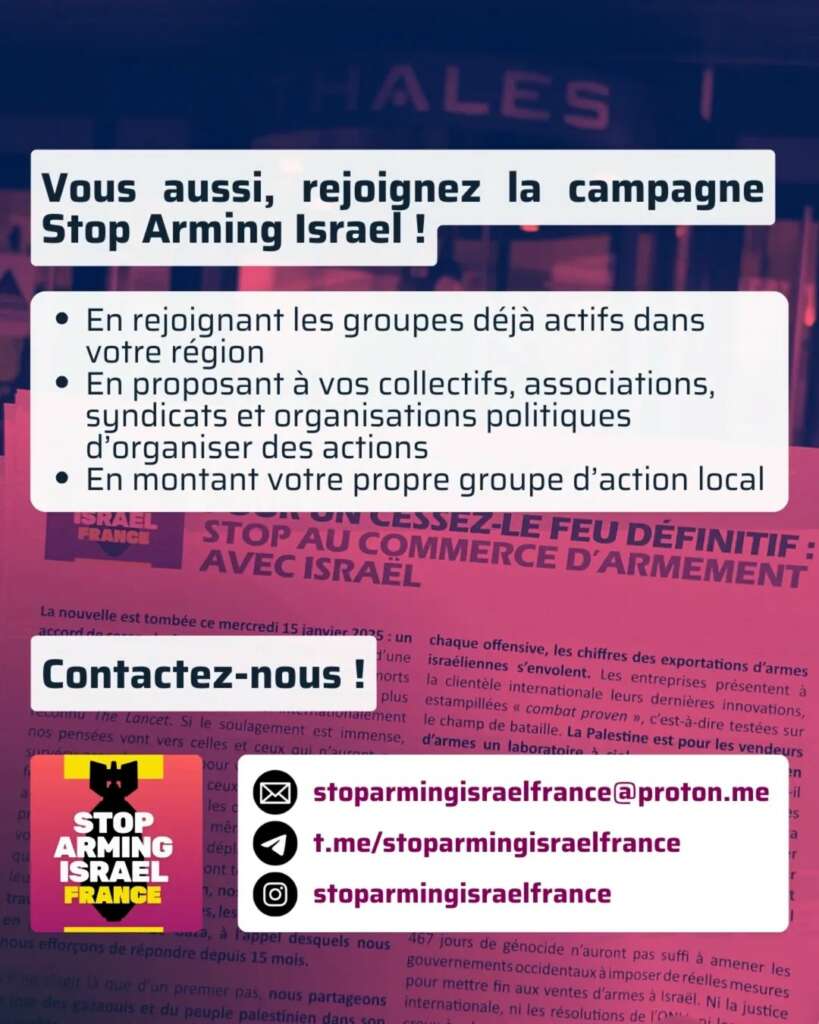 Journée nationale d'action Stop Arming Israël 2 Stop Arming Israël - action BDS