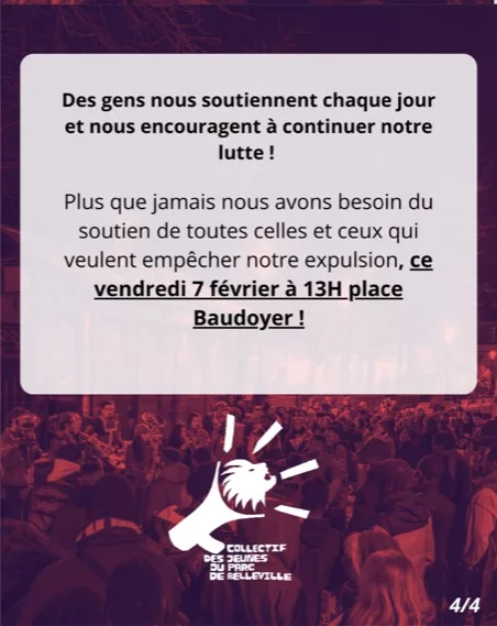 Gaité lyrique - vendredi 7 février 2025 - soutien aux jeunes du Parc de Belleville