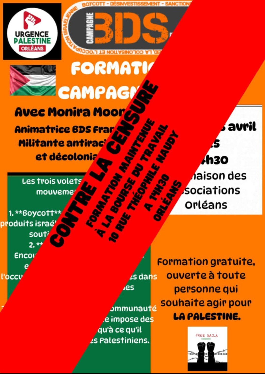 Halte à la censure ! Pour la liberté d'expression et de réunion ! 2 OrleansChang 1 Halte à la censure ! Pour la liberté d'expression et de réunion !
