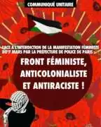communique 8 mars 2025 1 À Paris, manifestation féministe : "Solidarité avec les Palestiniennes, solidarité avec la Palestine"