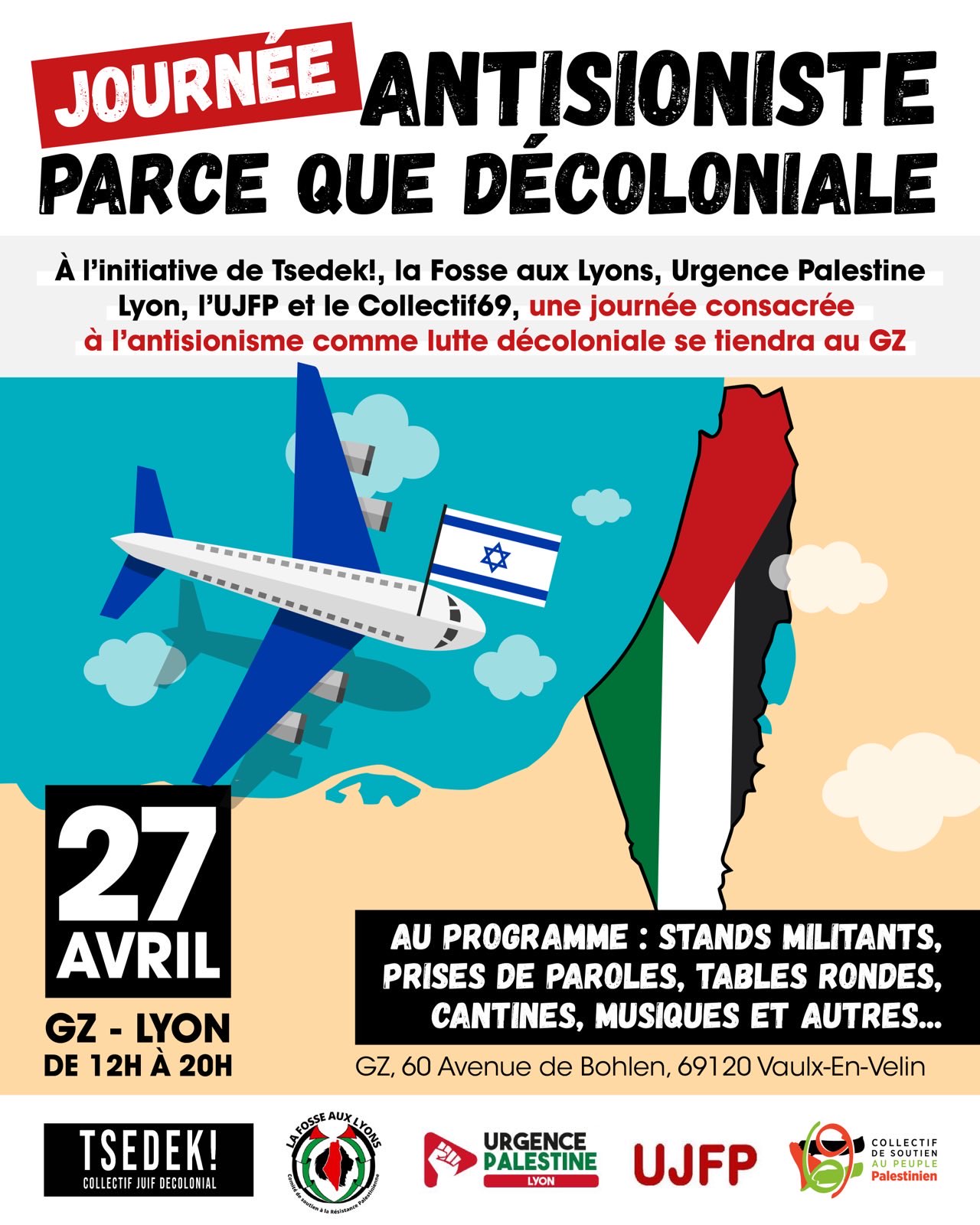 Antisionistepqdecoloniale 1 À Lyon, journée consacrée à l'antisionisme comme lutte décoloniale