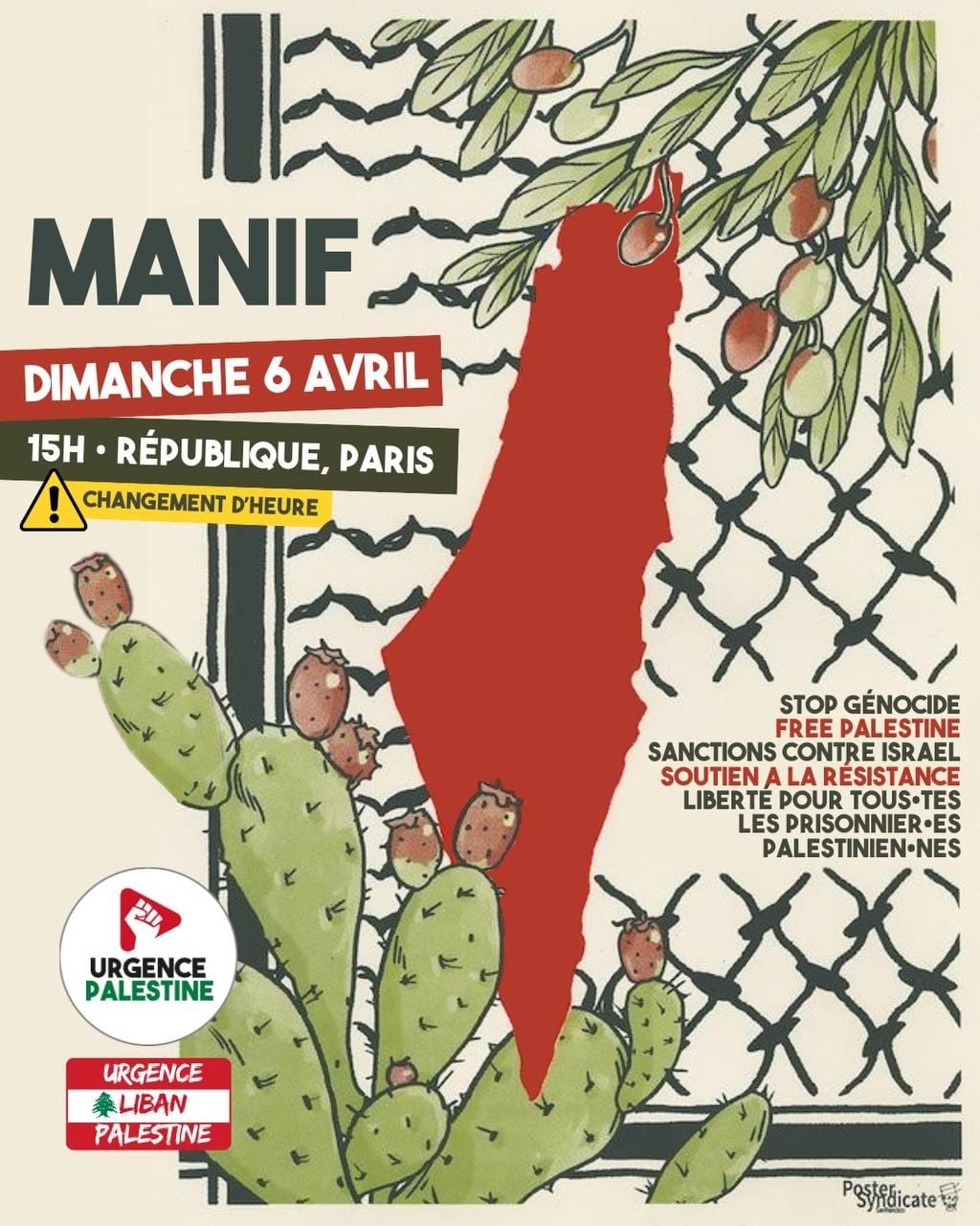 Paris le 06 04 25 002 À Paris, manifestation "Stop génocide - Free Palestine"