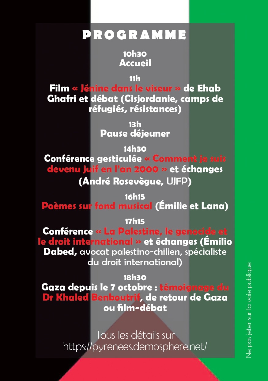 À Saint-Gaudens (31), 10 heures pour la Palestine : grande journée de solidarité 3 ST Gaudens page 0002 À Saint-Gaudens (31), 10 heures pour la Palestine : grande journée de solidarité
