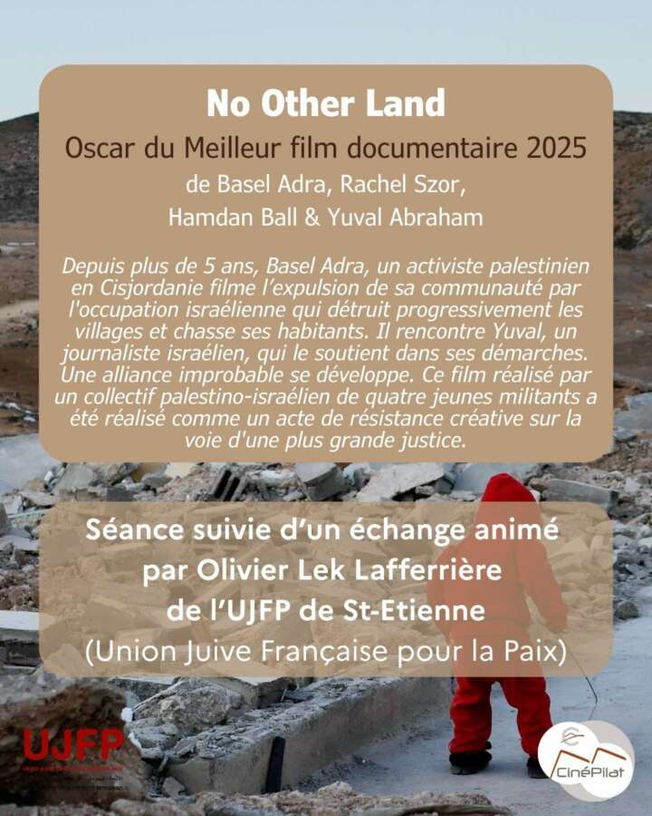 1000047012 À Pélussin (42), projection de "No other land" suivie d'un échange avec Olivier Lek Lafferrière