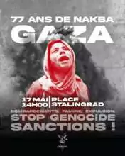17mai2 À Paris, manifestation "77 ans de Nakba : dissolution ou pas, il y a urgence en Palestine"