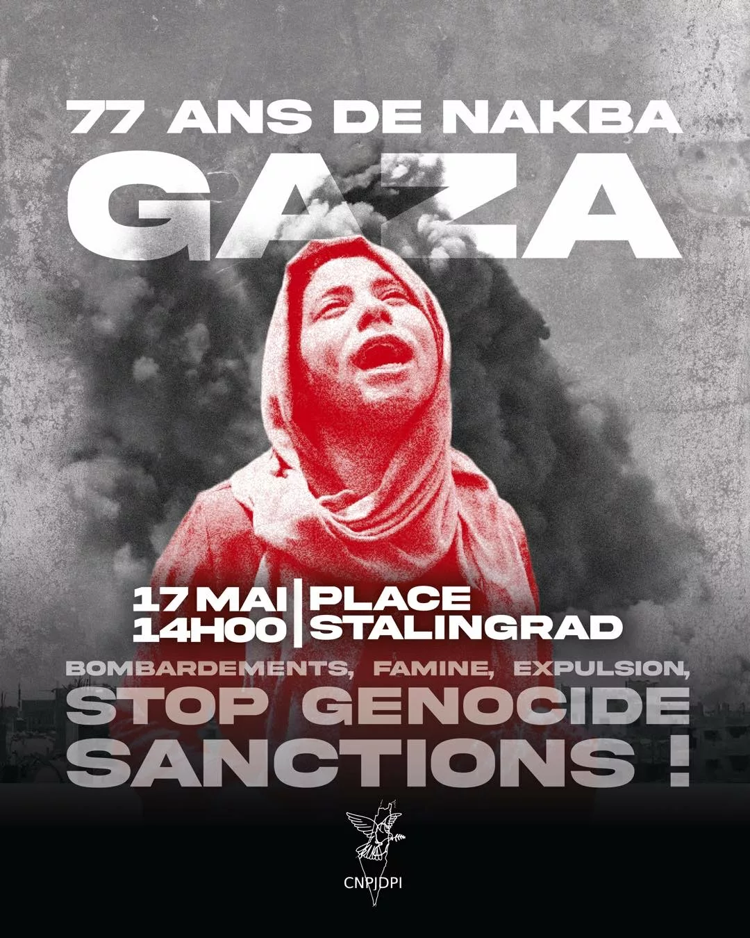 17mai2 jpeg À Paris, manifestation "77 ans de Nakba : dissolution ou pas, il y a urgence en Palestine"