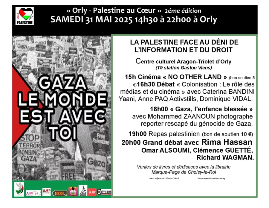 À Orly (94), la Palestine face au déni de l'information et du droit 3 31 05 25 Orly À Orly (94), la Palestine face au déni de l'information et du droit