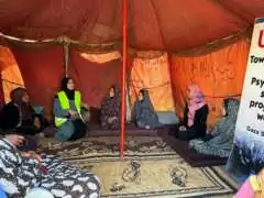 Abu Amir 8 mai 25 Atelier psy femmesIMG 1634 Témoignage d'Abu Amir, le 10 mai 2025 – Histoires d’exil et de patience : atelier de soutien psychologique