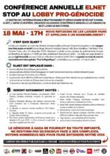 CONTRE ELNET RASSEMBLEMEN 2 Appel à un rassemblement contre Elnet, le lobby pro-génocide