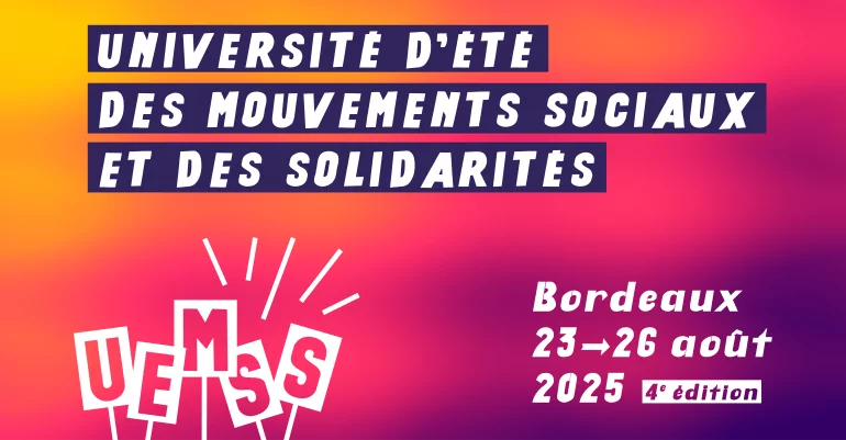 annonce uemss Université d’été 2025 des mouvements sociaux et des solidarités