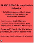 Screenshot 2025 06 07 at 14 42 05 Instagram À Chevilly-Larue (94), grand débat "de la Nakba au génocide ; le peuple palestinien face à 77 ans de colonialisme israélien"