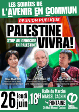 Soiree AEC 26.06 002 À Fontaine (38), Stop au génocide en Palestine - Palestine vivra !