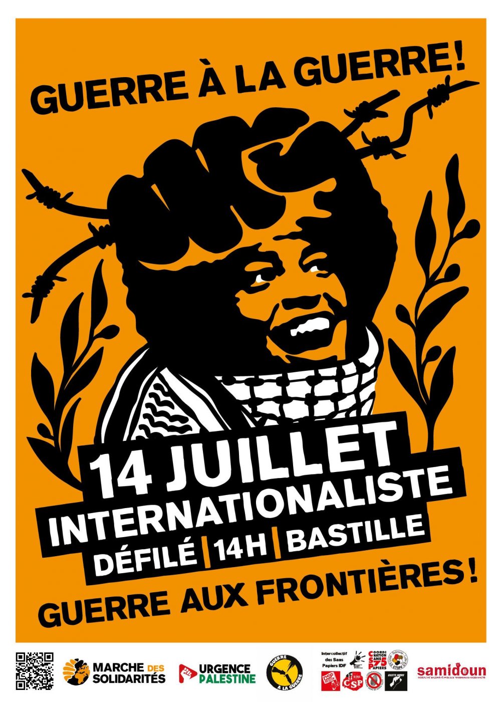 flyer 14 juillet 25 guerre a la guerre 14 juillet à Paris : Défilé internationaliste !