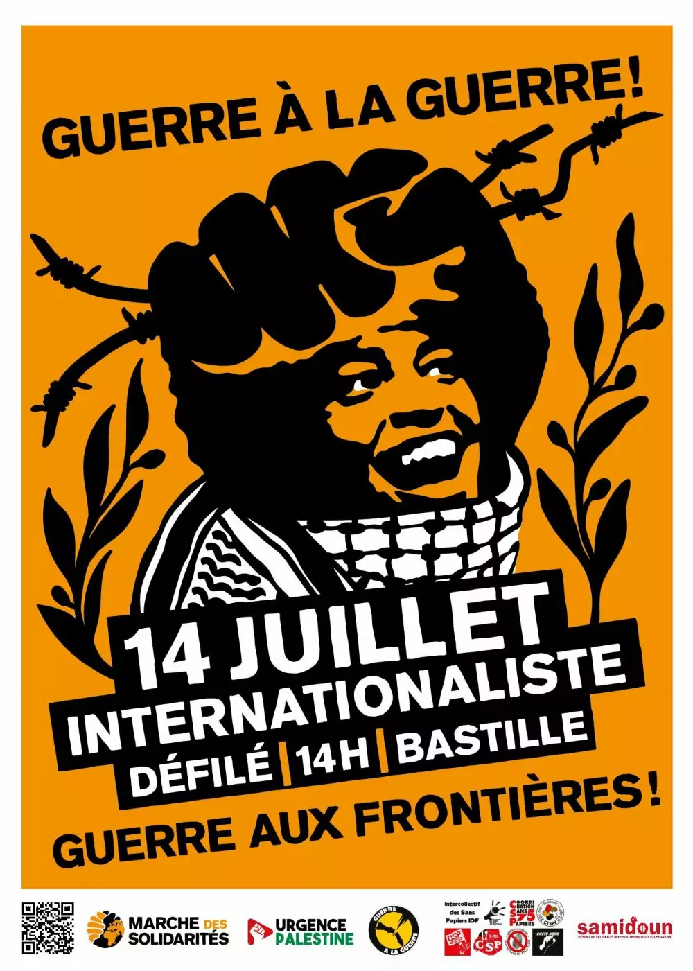 flyer 14 juillet 25 guerre a la guerre 14 juillet à Paris : Défilé internationaliste !