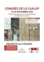 1er CONGRES DE LA CAALAP V2 copie Page 1 À Roubaix, congrès de la CAALAP - Libertés académiques et pédagogiques : contrer les attaques