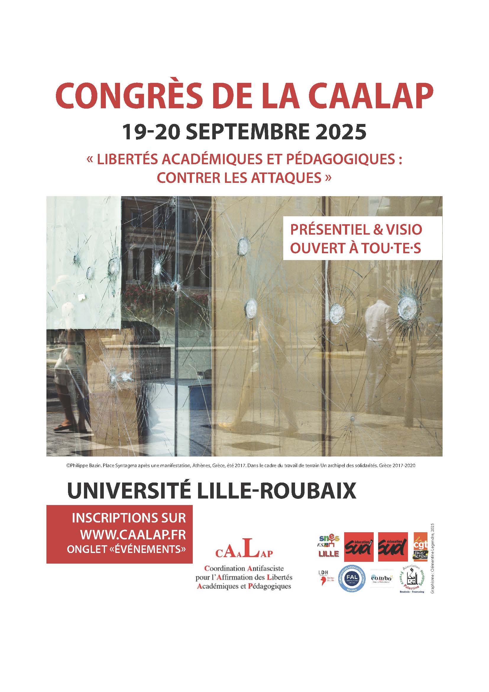 1er CONGRES DE LA CAALAP V2 copie Page 1 À Roubaix, congrès de la CAALAP - Libertés académiques et pédagogiques : contrer les attaques