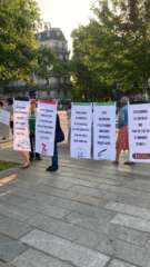 Bastille Slogans OK Que fait le gouvernement français face au génocide à Gaza ?