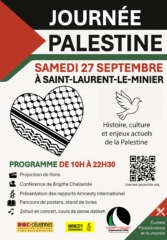 Affiche journee Palestine V3 À Saint-Laurent-Le-Minier (30) - Journée Palestine
