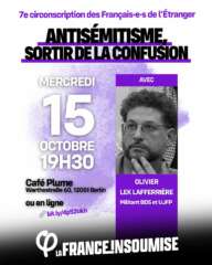 Olivier lek Berlin G2uo7KBWAAA6tzB À Berlin, conférence-débat : Antisémitisme, sortir de la confusion